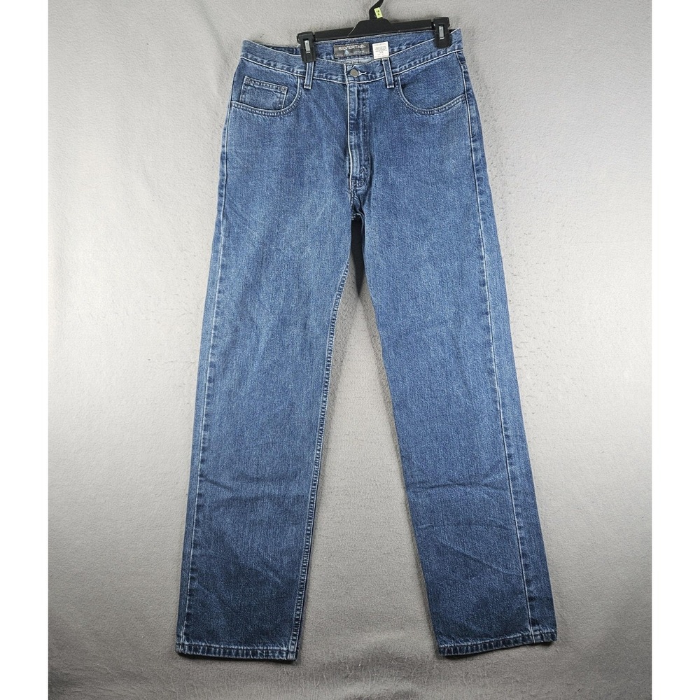 Levis SilverTab Relaxed Jeans Mens 34x34 Blue Medium Wash Straight Leg Denim